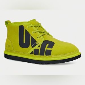 NewUGG Neumel Suede Boots Sneakers Men Size 11 Key Lime & BlacK Chopd Chukka